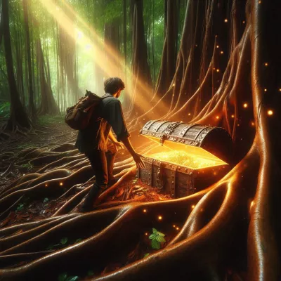 Sen o nalezení starodávného pokladu v lese