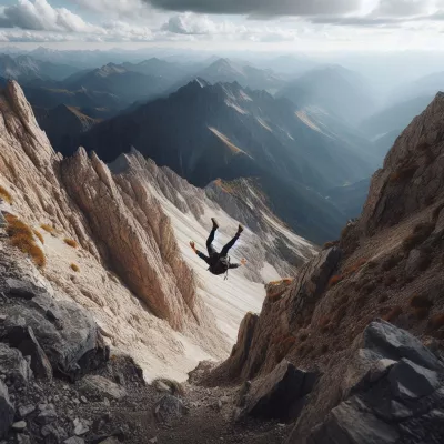 Sen o pádu z horské skály