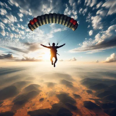 Sen o skákání s padákem