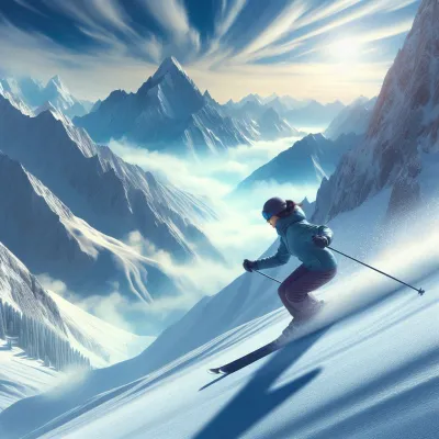 Sen o lyžování na horách